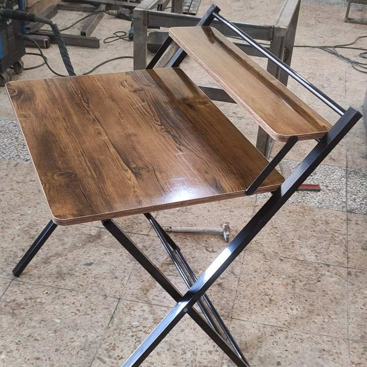 میز تحریر تاشوی دانشجویی آنتیک طلا (نوار لاستیکی) برند مشتاق
